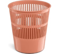Сетчатая пластиковая корзина для бумаг ErichKrause Powder 9 л, персиковый 55915