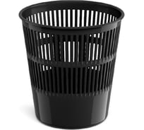 Корзина для бумаг сетчатая пластиковая ErichKrause Классика, 9л, черный 55908