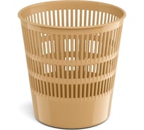 Сетчатая пластиковая корзина для бумаг ErichKrause Powder 12 л, бежевый 55946