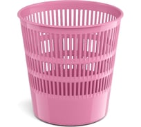 Сетчатая пластиковая корзина для бумаг ErichKrause Pastel 12 л, розовый 55956