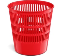 Сетчатая пластиковая корзина для бумаг ErichKrause Classic 12 л, красный 55941
