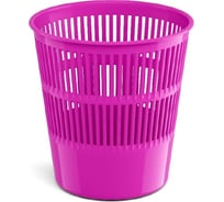 Сетчатая пластиковая корзина для бумаг ErichKrause Neon Solid 9 л, розовый 55924