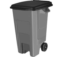 Бак Blocker 100л. с крышкой, на колесах, серый 40061