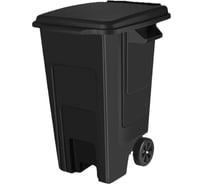 Бак Blocker 100л. с крышкой, на колесах, чёрный 40063