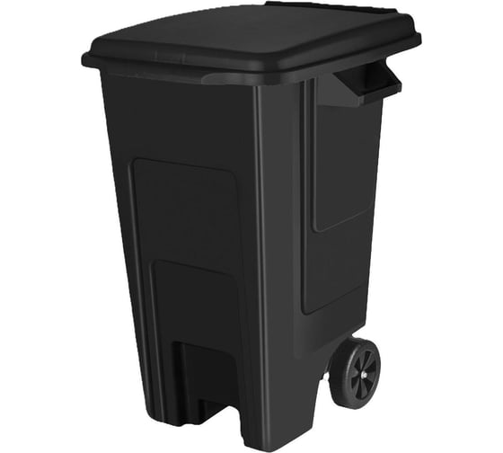 Бак Blocker 100л. с крышкой, на колесах, чёрный 40063 1