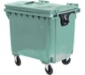 Мусорный контейнер Тара.ру полимерный, 1100л. (R), на колёсах, в сборе, зелёный 40642