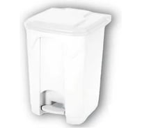 Контейнер для мусора Bayersan 45 литров, белый, с педалью и крышкой 281264