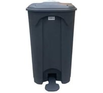 Контейнер для мусора Bayersan 45 литров, серый, с педалью и крышкой 281258