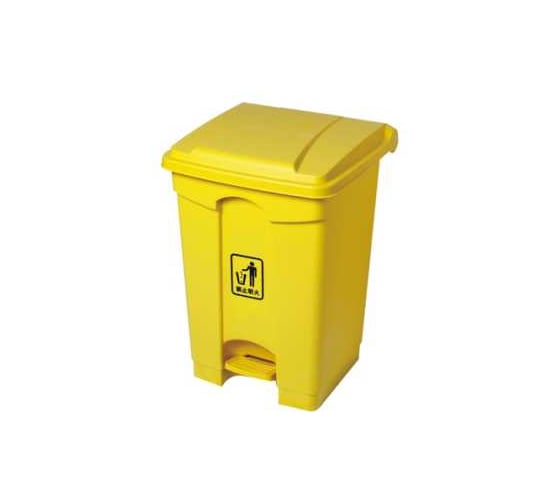 Контейнер для мусора Proff Comfort 45 литров, желтый, с педалью и крышкой 281039
