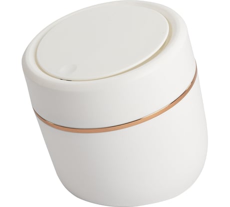 Ведерко для мусора BoomHouse с микролифтом, настольное, 2л, 150х160мм, белое 238900