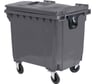 Мусорный контейнер Тара.ру полимерный, 1100л. (R), на колёсах, в сборе, серый 40851
