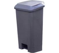 Мусорный контейнер Дигрус 80л, с педалью и пакетодержателем, серый К-80ПП-Сер/Д