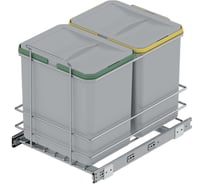 Мусорное ведро Starax S-2579-G 16+16л, ширина 400, 340x485x385мм, пластик 0200229