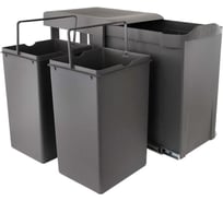 Система сортировки мусора ALVEUS ALBIO 35 2X14 L темно-серый пластик 228000