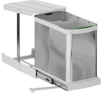 Мусорное ведро Starax S-2396-G 12+12л, ширина 400, 260x440x400мм 0200189
