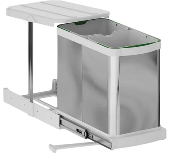 Мусорное ведро Starax S-2396-G 12+12л, ширина 400, 260x440x400мм 0200189 1