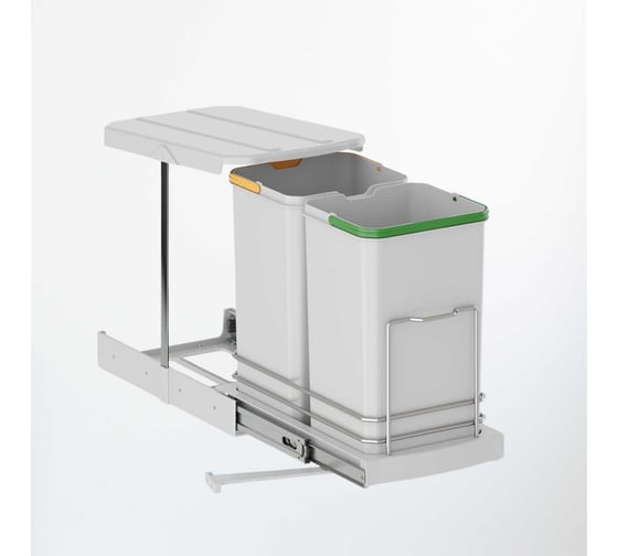 Мусорное ведро Starax S-2392-G 12+12л, ширина 400, 260x440x400мм, пластик 0200216 1