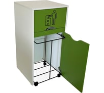 Мусорный контейнер (урна для фудкорта) ИП Маковчик Оди 1000 цвет киви/белый, объём 120 л 5240010UOKB