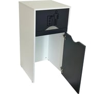 Урна для фудкорта ИП Маковчик Оди 1000 РВ цвет графит/белый, в разборе, без держателя для мусорных пакетов VUOGBRV-5240011