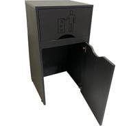 Урна для фудкорта ИП Маковчик Оди 1000 РВ цвет графит, в разборе, без держателя для мусорных пакетов VUOGRV-5190004