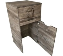 Урна для фудкорта ИП Маковчик Оди 1000 РВ цвет сосна Джексон, в разборе, без держателя для мусорных пакетов VUOSDRV-5190002