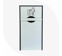 Урна для фудкорта ИП Маковчик Оди 1000 РВ цвет белый/графит, в разборе, без держателя для мусорных пакетов VUOBGRV-5240012