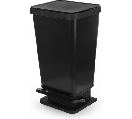 Контейнер для мусора ЗПИ "Альтернатива" 30л, с педалью, черный М8970
