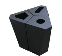 Урны для раздельного сбора мусора Metall78.ru 3 секции металлические: пластик, бумага, несортируемые отходы URSM3