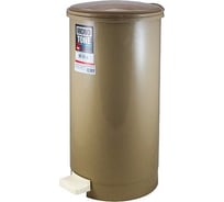 Круглый мусорный контейнер BORA 21.4 л, Н 525хD 270 мм, с педалью, пластик, коричневый ПЛ-BO1185