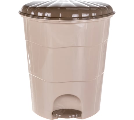 Ведро для мусора Violet с педалью, 32 л, латте-капучино 0 53220