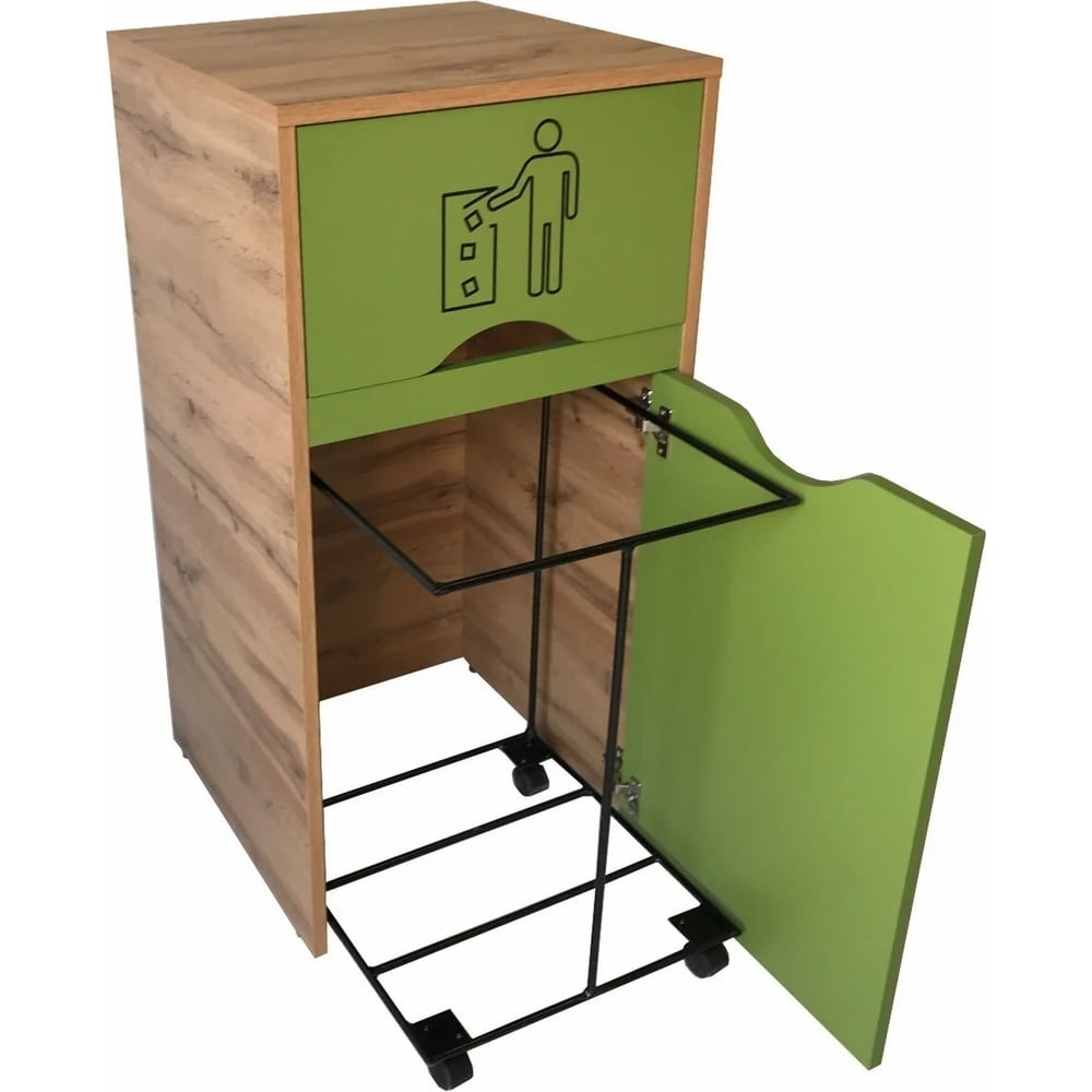 Мусорный контейнер для фудкорта Оди 1000 цвет киви - дуб 5190007UOKD ...