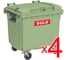 Евроконтейнеры SULO 1100 л, зеленые, комплект 4 шт 00-00025593 2