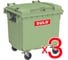 Евроконтейнеры SULO 1100 л, зеленые, комплект 3 шт 00-00025592 2