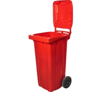 Мусорный контейнер INTELLPACK 120 л, на колёсах, с крышкой, красный 120ip-27C29RED