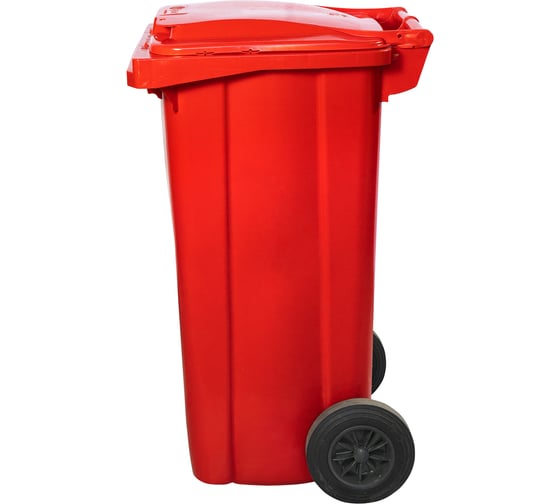 Мусорный контейнер INTELLPACK 120 л, на колёсах, с крышкой, красный 120ip-27C29RED
