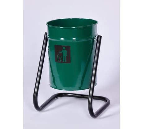 Уличная урна ПРОФМЕТСТИЛЬ зеленая 398