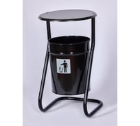 Урна ПРОФМЕТСТИЛЬ с крышкой, черная 503