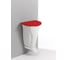 Ведро TTS WALL-UP WITH PEDAL - WHITE, WITH RED LID AND 50 L 00005840WR 1