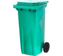 Мусорный контейнер Тара.ру полиэтилен, 120 л., светло-зелёный 26200