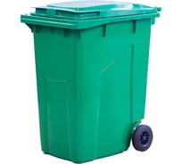 Мусорный контейнер Тара.ру полиэтилен, 360 л., светло-зелёный 26199