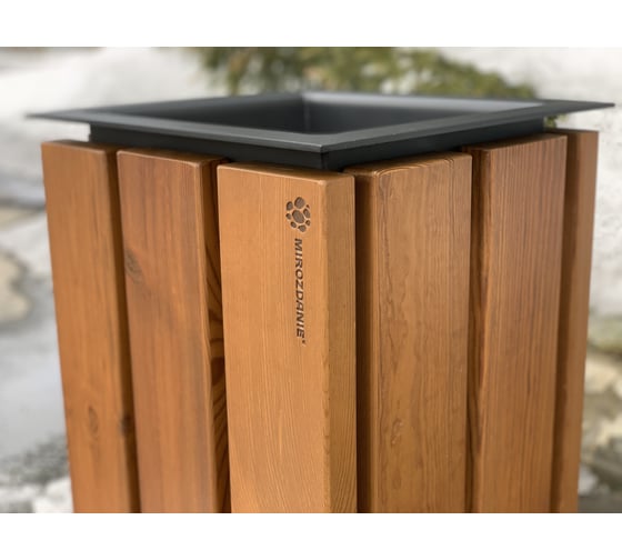 Урна парковая «Forest» 400 графит MIROZDANIE UF0400