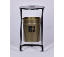 Урна уличная металлическая ПРОФМЕТСТИЛЬ бронза, с пепельницей, с креплением в асфальт 656