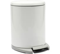 Урна для мусора PRIMANOVA CIGO 6 л, белый корпус, серая вставка, система SOFT CLOSE M-E41-01-07