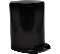 Урна для мусора PRIMANOVA CIGO 6 л, чёрный корпус, чёрная вставка, система SOFT CLOSE M-E41-06-06