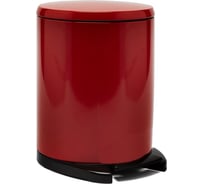 Урна для мусора PRIMANOVA CIGO 6 л, красный корпус, чёрная вставка, система SOFT CLOSE M-E41-04-06