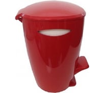 Урна с крышкой PRIMANOVA с педалью, 5 л, красно-белая, 20х23х30 см M-E04-04-01