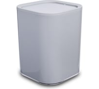 Урна с крышкой PRIMANOVA KLAR серый, пластик, 19.5x19.5x25.5 см D-20614