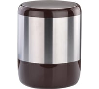 Урна с крышкой PRIMANOVA LIMA 6 л, коричневая, d=20, h=25 см M-E06-10
