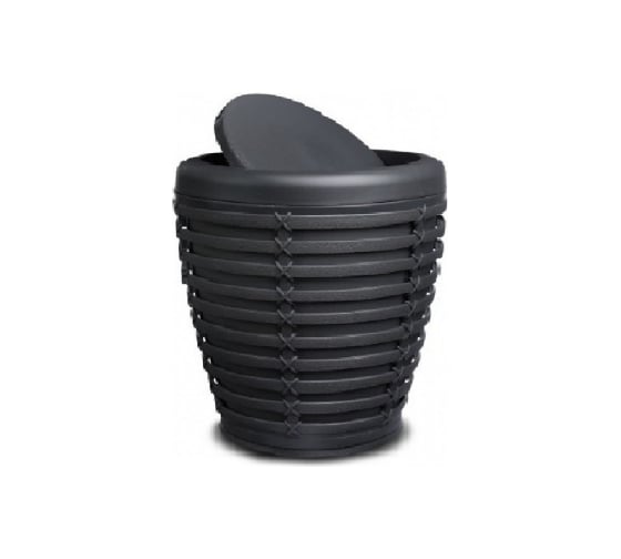 Урна с крышкой PRIMANOVA PALM серый, 7.5 л, с вращающейся крышкой M-E21-07-07 1