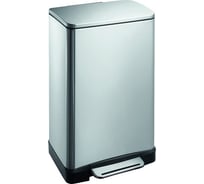 Урна с крышкой PRIMANOVA прямоугольная, серый, 30 л, металл D-14679